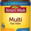 Nature Made Multivitamin For Him with No Iron, Mens Multivitamins for Daily Nutritional Support, Multivitamin for Men, 300 Tablets, 300 Day Supply