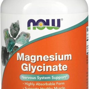 NOW Foods Supplements, Magnesium Glycinate 100 mg, Highly Absorbable Form, 180 Tablets