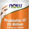 NOW Foods Supplements, Probiotic-10™, 25 Billion, with 10 Probiotic Strains, Dairy, Soy and Gluten Free, Strain Verified, 100 Veg Capsules