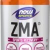 NOW Foods Sports Nutrition, ZMA (Zinc, Magnesium and Vitamin B-6), Enhanced Absorption, Sports Recovery*, 180 Capsules
