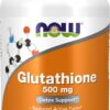 NOW Foods Supplements, Glutathione 500 mg, with Milk Thistle Extract & Alpha Lipoic Acid, Free Radical Neutralizer*, 120 Veg Capsules, Beige