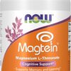NOW Foods Supplements Magtein, Magnesium L-Threonate, Cognitive Support*, 180 Veg Capsules